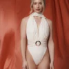 Maillot de bain une pièce ivoire ALBA - Balnina - vue 2