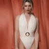 Maillot de bain une pièce ivoire ALBA - Balnina - vue 3