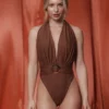 Maillot de bain une pièce marron ALBA - Balnina - vue 2