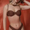 Haut de bikini balconnet marron CÉLESTE - Balnina