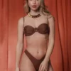 Haut de bikini balconnet marron CÉLESTE - Balnina - vue 2